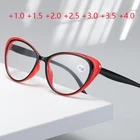 Очки для чтения кошачий глаз для мужчин и женщин, элегантные лёгкие очки для пресбиопии, унисекс, для чтения, с диоптриями + 1,0, + 1,5, + 2,5, + 3,5, + 4,0