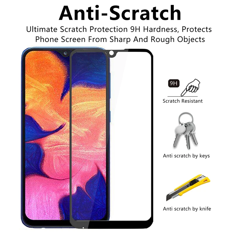

3Pcs Full Cover Tempered Glass For Samsung Galaxy A51 A71 A50 A70 A21S A20e A12 A11 A02 A40 A20S A7 A8 2018 S20 FE Lite S10e S8