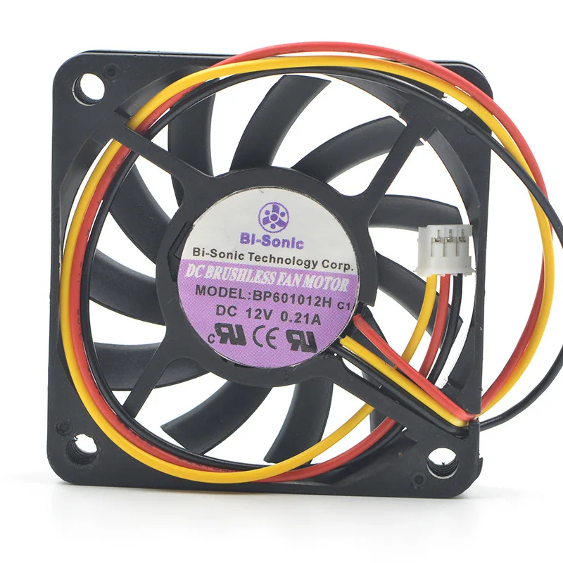 

FOR Berry BI-SONIC BP601012H 12V 0.21A 6CM 6010 3-wire power cooling fan