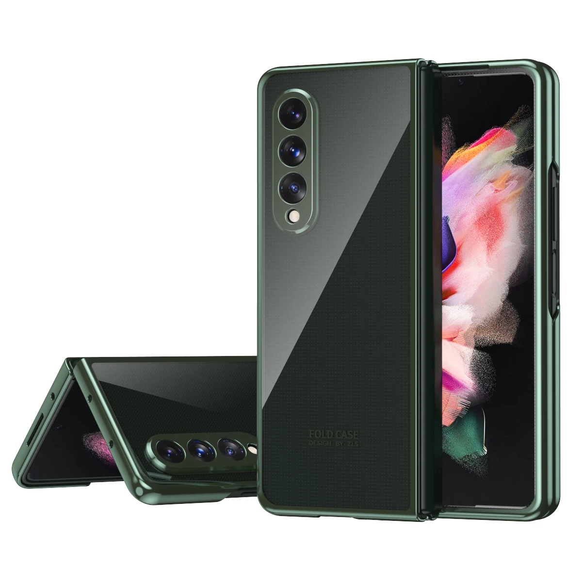 

Ультратонкие Чехлы для Samsung Galaxy Z Fold 3 5G W22, рамка с жестким покрытием, прозрачный чехол для телефона, Защитная прозрачная задняя крышка