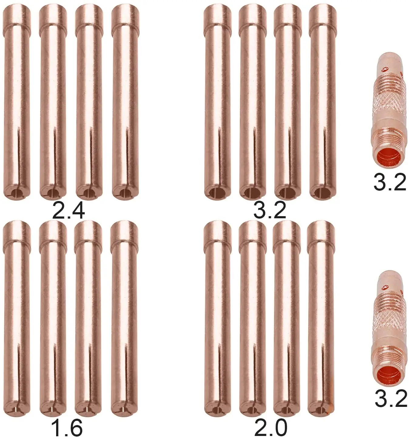 18 шт. набор газовых линз для гофонарь|Сварочные сопла| |