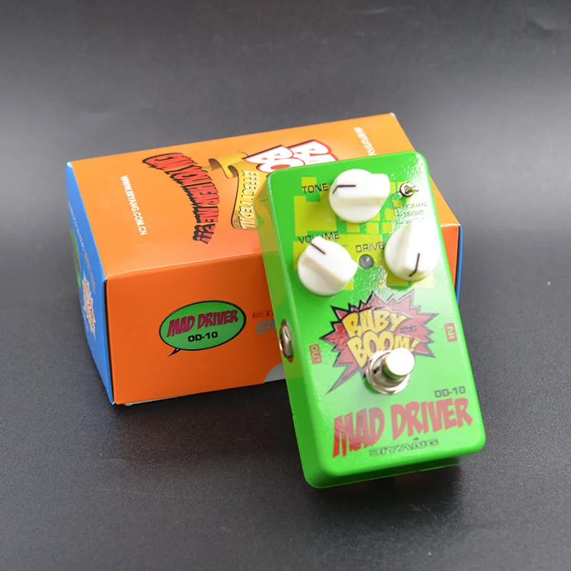 Педаль для басовых эффектов Biyang OD 10 три модели Mad Drive Overdrive|Детали и аксессуары