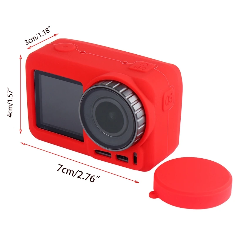 

Silicone Case Compatible with Osmo-Action Camera Protective Cover Sports Camera Silicone Anti-Fall Protective Shell