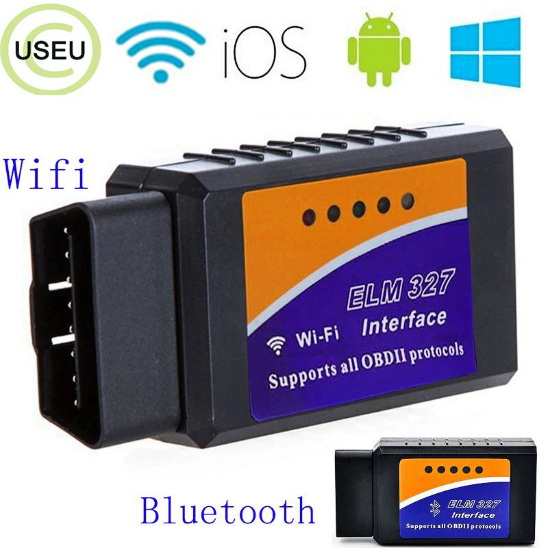 Автомобильный сканер USEU ELM327 V1.5 WIFI OBDII диагностический инструмент Foseal адаптер для