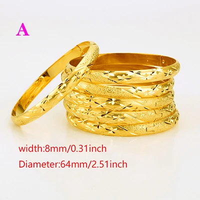 6 шт./партия, золотые эфиопские браслеты для женщин и мужчин, 8 мм