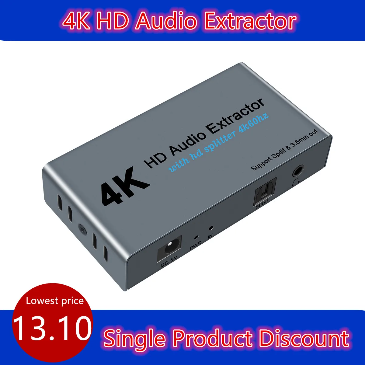 Аудио-разветвитель HDMI 1 вход 2 выхода HD 1x2 для HDTV PS4 4K аудио экстрактор 3 5 Джек с