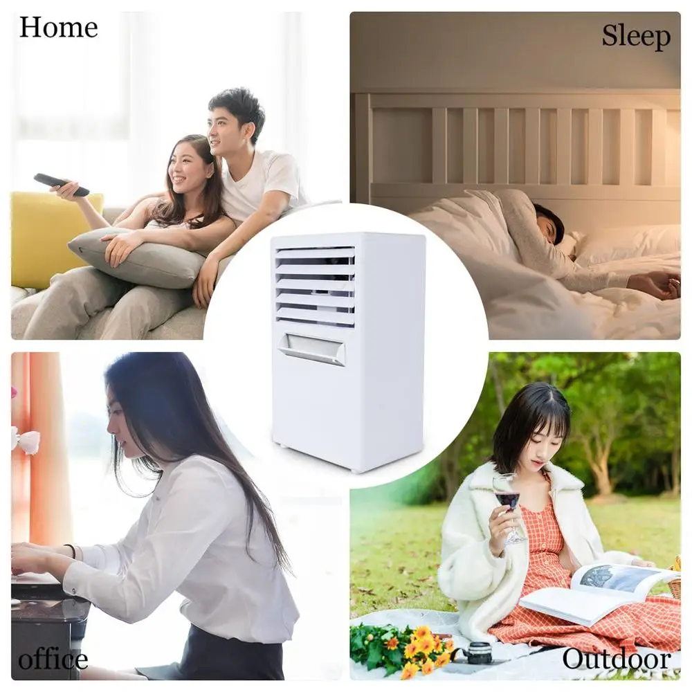 

Portable Air Conditioner Air Cooler Mini Portable Air-conditioner For Room Home Office Desktop Usb Charging Air-Conditioning Fan