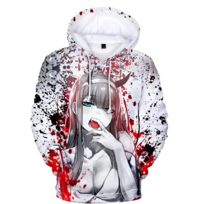 

Hot Sale DARLING In The FRANXX Hoodies Hipster Anime Zero Two Hoodie 3D Sweatshirt Cute Boys Girls Clothes Men/Women clothes