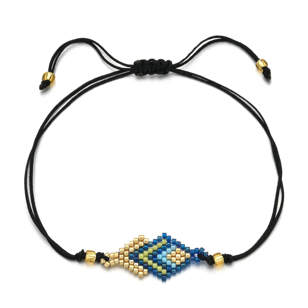 A15 Diy тканая веревка Miyuki браслет из бисера Boho Санта Клаус браслет с лосем простой ручной работы браслет дружбы для женщин Подарки - Окраска металла: A15