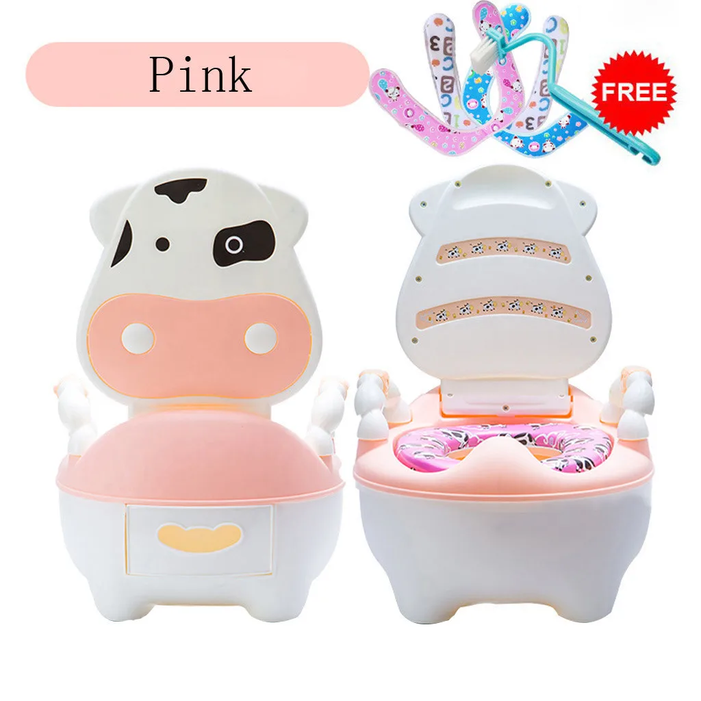 Детская Милая коровья горшок унитаз обучающая сковорода сиденье для унитаза