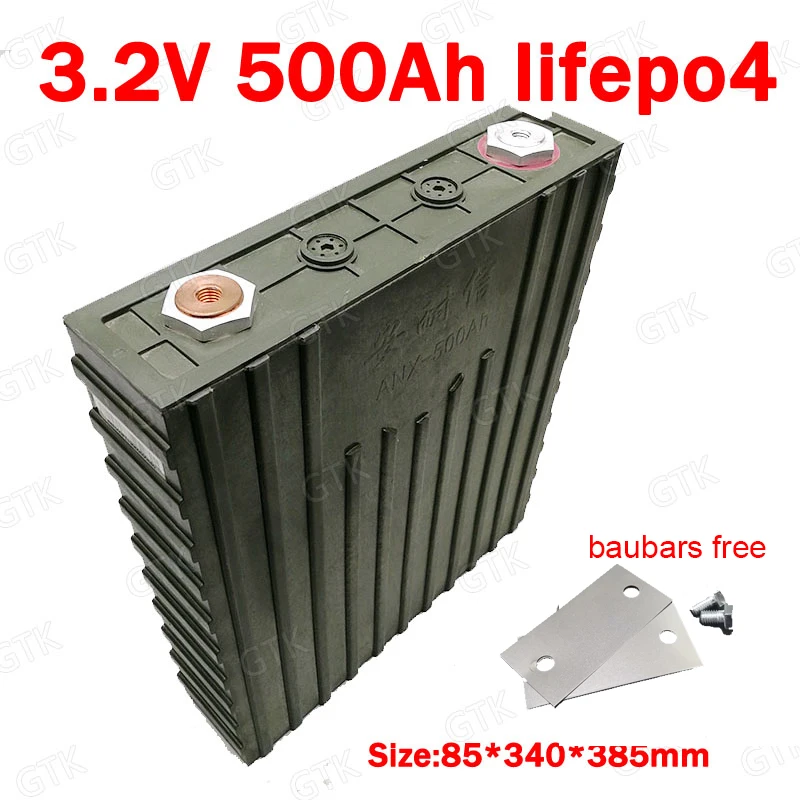 Lifepo4 литиевая батарея 3 2 в 500 Ач для хранения солнечной энергии на 12 В 24 дома