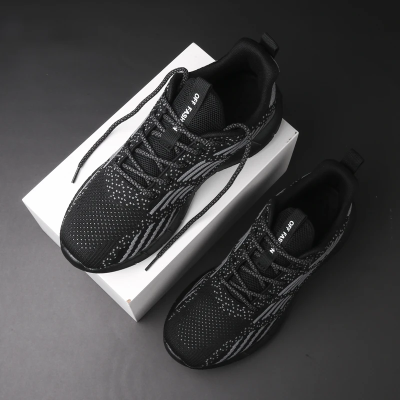 

Кроссовки мужские, дышащие, легкие, черные, повседневные