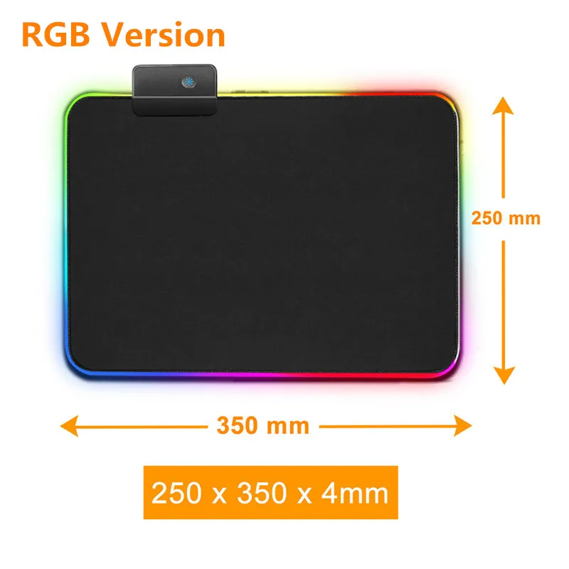 RGB 25 x 35 cm Большой коврик для мыши игровой коврик для мыши геймер Коврик для мыши RGB коврик для мыши XXL компьютерный коврик с подсветкой коврик Mause ковер для мыши настольная клавиатура - Цвет: RGB 25 x 35 cm