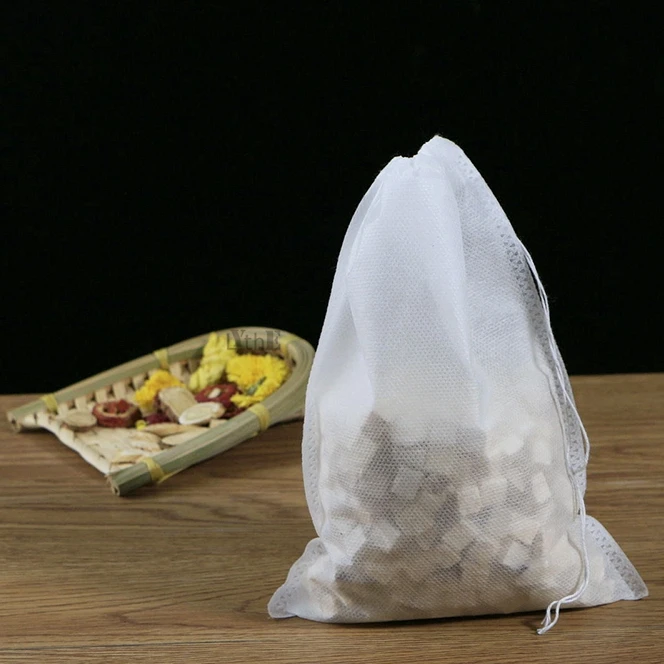 Большие одноразовые пустые чайные пакетики с фильтром 100 шт. 20 х30 см сетчатые без