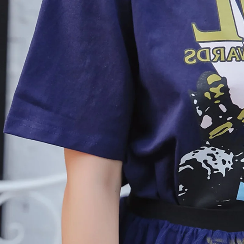 Комплект из 2 предметов 2019 Летняя женская хлопковая футболка + сетчатая