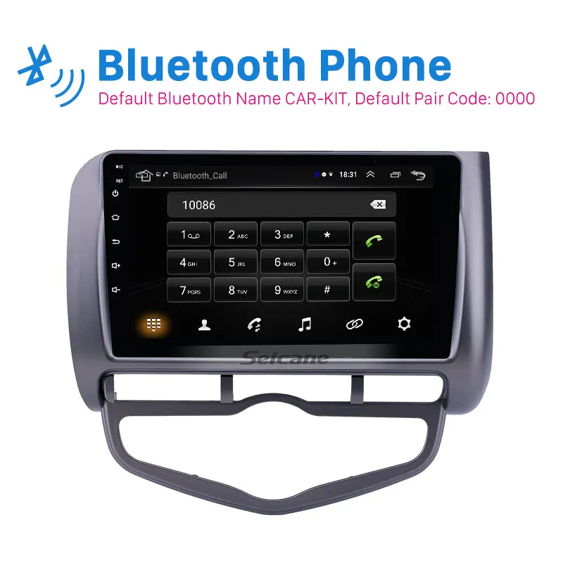Seicane 9 дюймов Android 8,1 автомобильный радиоприемник с навигацией GPS для 2006 Honda Jazz City Auto AC левый руль автомобиля Поддержка Carplay DVR OBD
