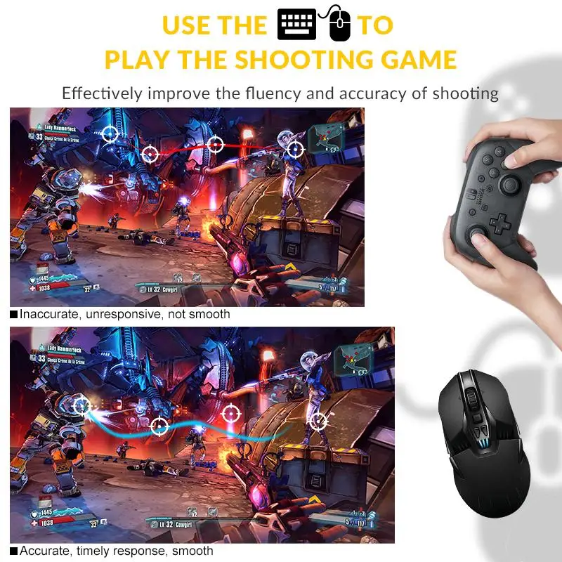 Новейший конвертер для мобильной проводной игровой клавиатуры и мыши PS4 Xbox one