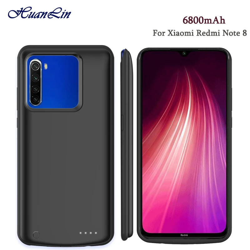 Высокое качество 6800 мАч Внешний аккумулятор чехол для Xiaomi Redmi Note 8 запасная