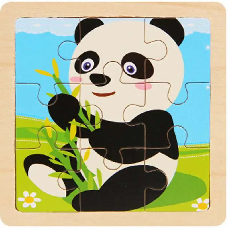 3D пазл деревянные игрушки головоломка животные развивающие для детей деревянная