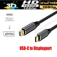 hfes 1 8m usb c to mini display port cable 4k 60hz hdtv type c converter adapter for huawei sansung smart phone