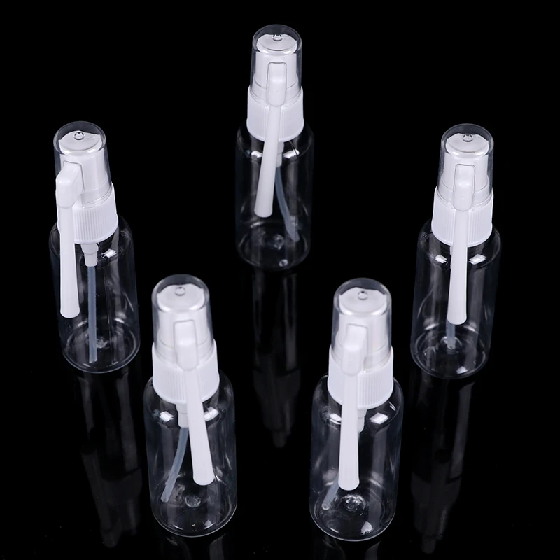 

5pcs 30ml Nasal Empty Spray Bottles Pump Sprayer Mist Nose Spray For Packaging