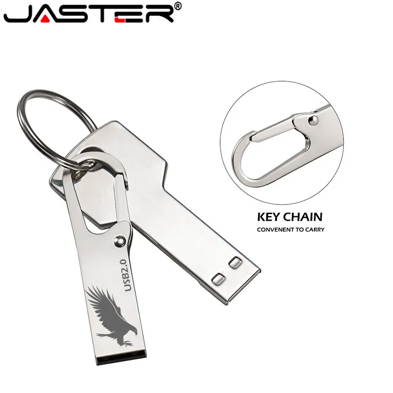 JASTER (1 бесплатный логотип) металлический USB флеш накопитель 64 ГБ 16 4 Гб 32 карта