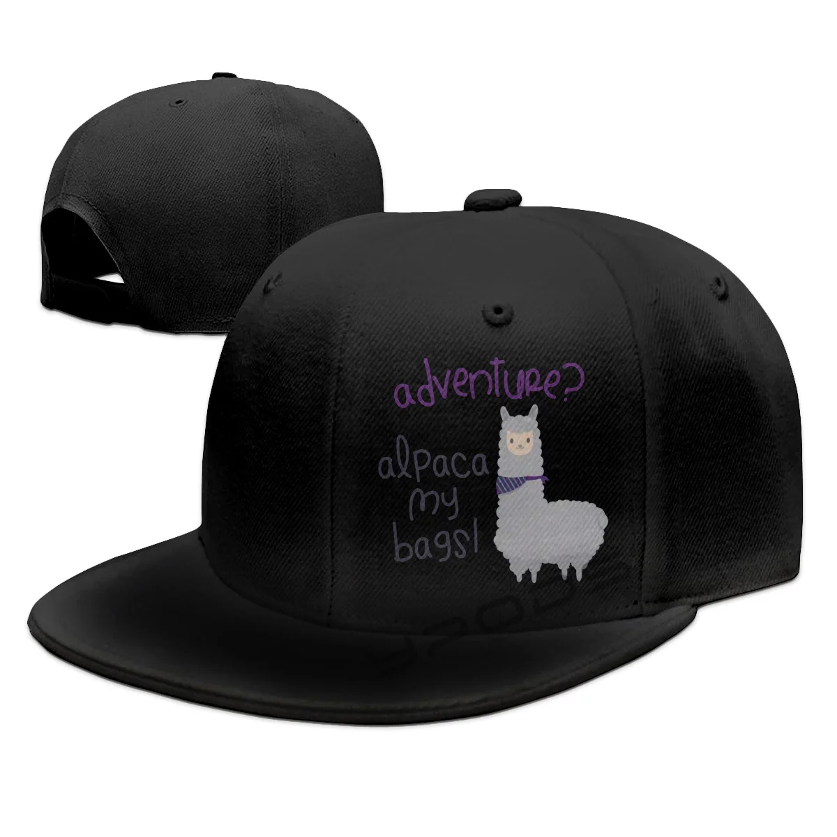 

Adventure Alpaca My Bags Band Logo Snapback Hat for Men Women Adult Hip Hop Headwear Outdoor Casual Sun Baseball Cap