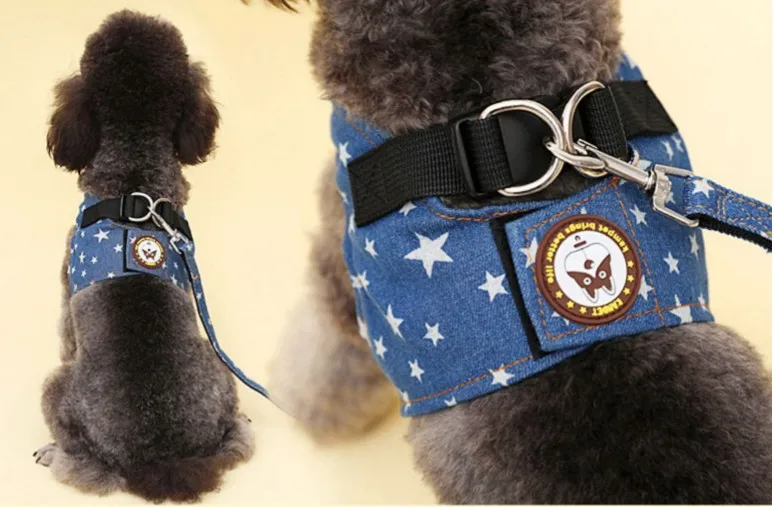 

Жилет для собак среднего и маленького размера, стильный поводок из тянущейся веревки, цепочка для собак, товары для домашних животных