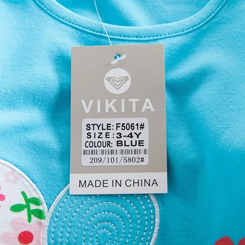VIKITA Girl Dresses Children Clothing Kids Princess Dress Girls Floral Vestidos Long Sleeve Casual for Autumn F5061 | Детская одежда и