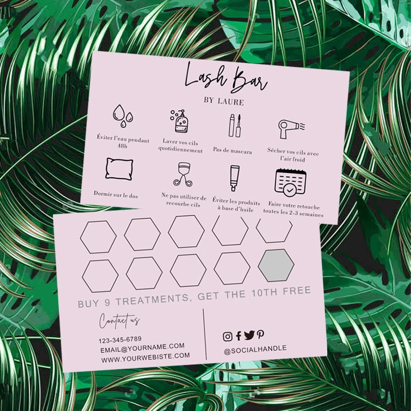 

Индивидуальная карта для ухода за ресницами, инструкции по уходу за бровями, шаблон для ламинирования бровей, карты для ухода за салоном красоты 200/500/1000