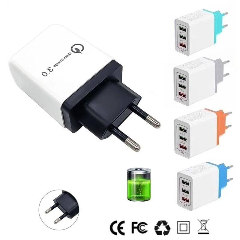 Настенное зарядное устройство Quick charge 3 0 для iPhone 6 7 8 Plus X Xiaomi mi QC3.0 быстрое Samsung galaxy S7