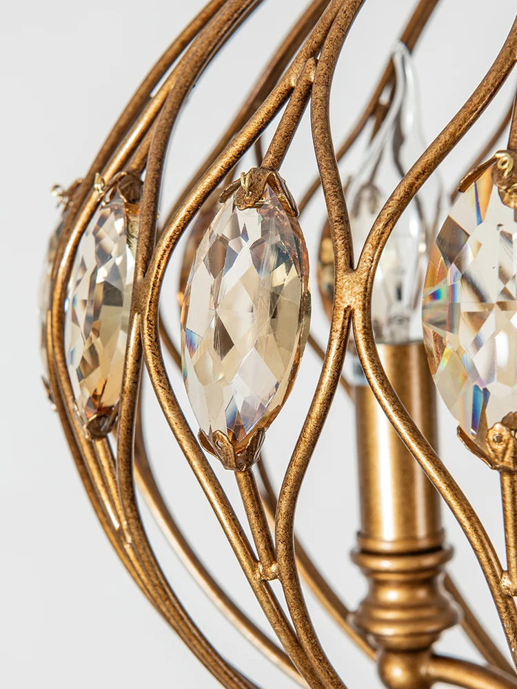 Beste Land Kroonluchter Crystal Restaurant Lamp Trappenhuis Gangpad Lamp Eenvoudige Garderobe Slaapkamer Lantaarn Lamp