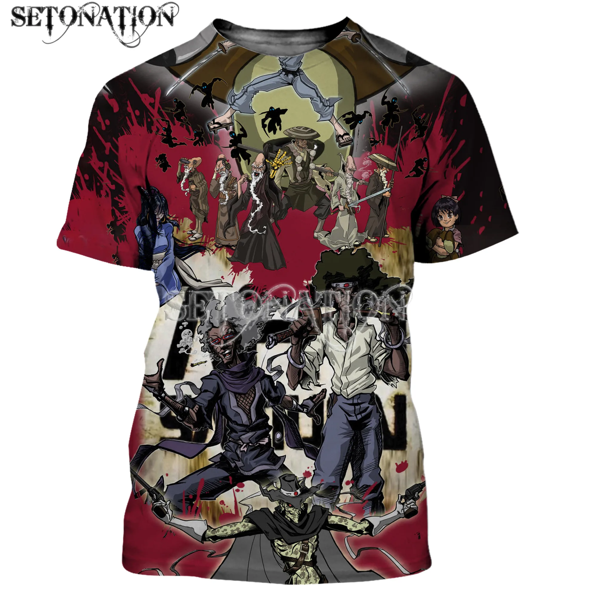 

Afro samurai men/women New fashion cool 3D printed t-shirts casual style tshirt streetwear tops dropshipping