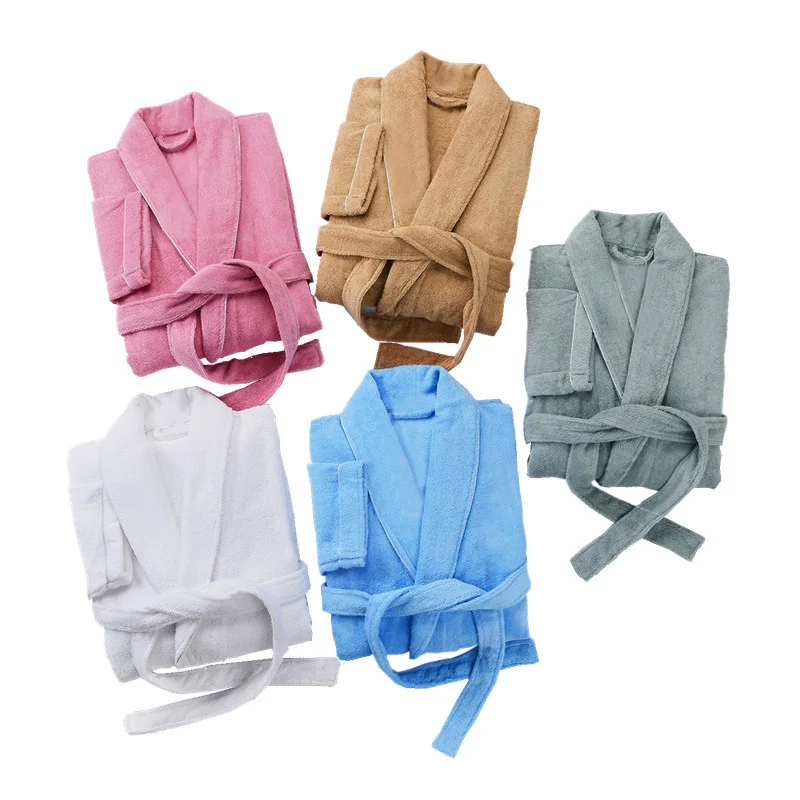 Material Adult Bathrobe Absorbent Couple Nightgown Pajamas S