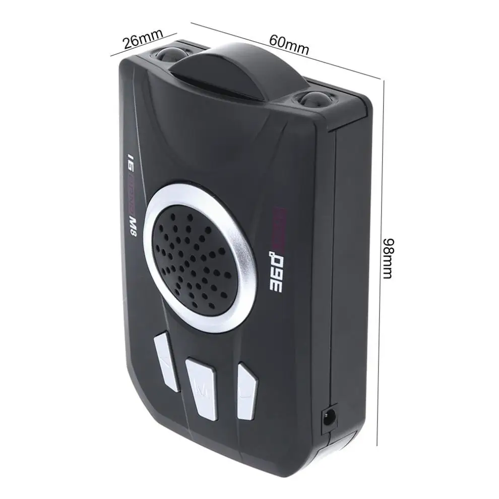 M8 360 градусов Автомобильный радар детектор 16 полосный Русский Английский Версия