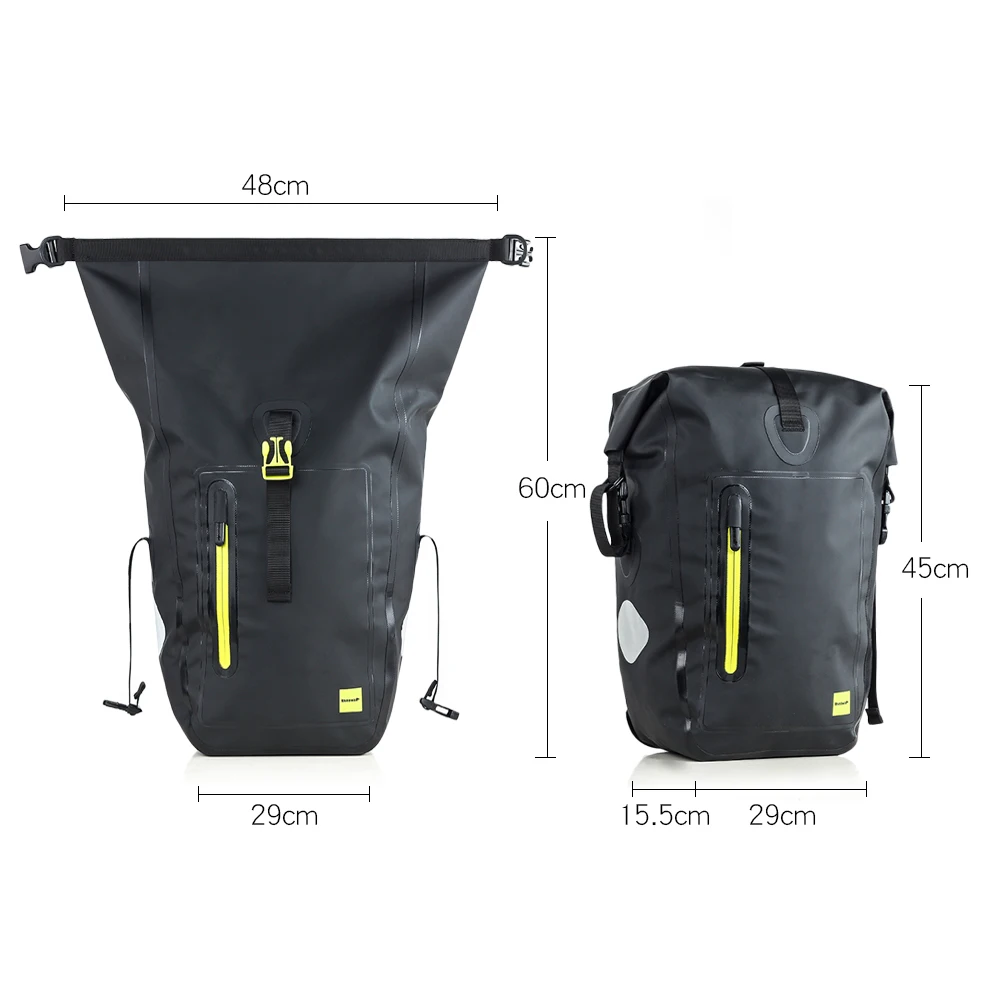 Водонепроницаемая велосипедная сумка Rhinowalk RK18661 25L MTB шоссейная задняя каркасная
