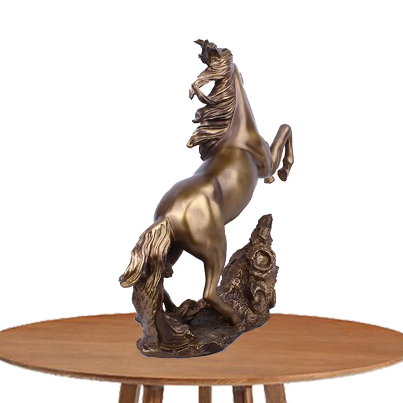 Strongwell Античная Медь лошадь статуи счастливый талисман фигурки Изделия из смолы