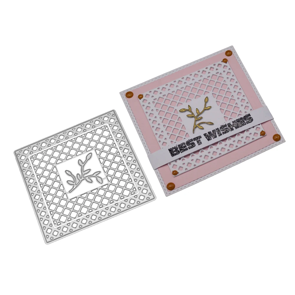 Сетка фон металлические Вырубные штампы пустотелая квадратная рамка трафареты