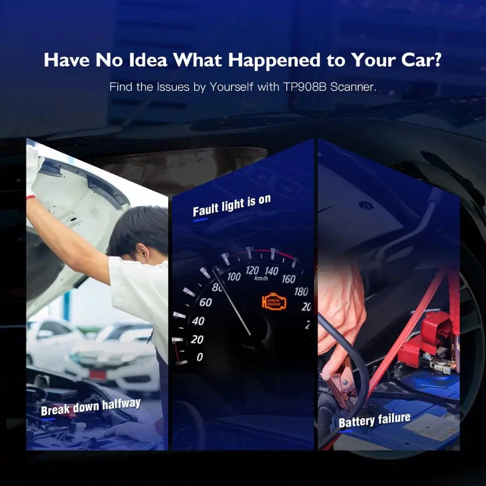 Автомобильный диагностический прибор 908B анализатор батареи OBD2 автомобильный