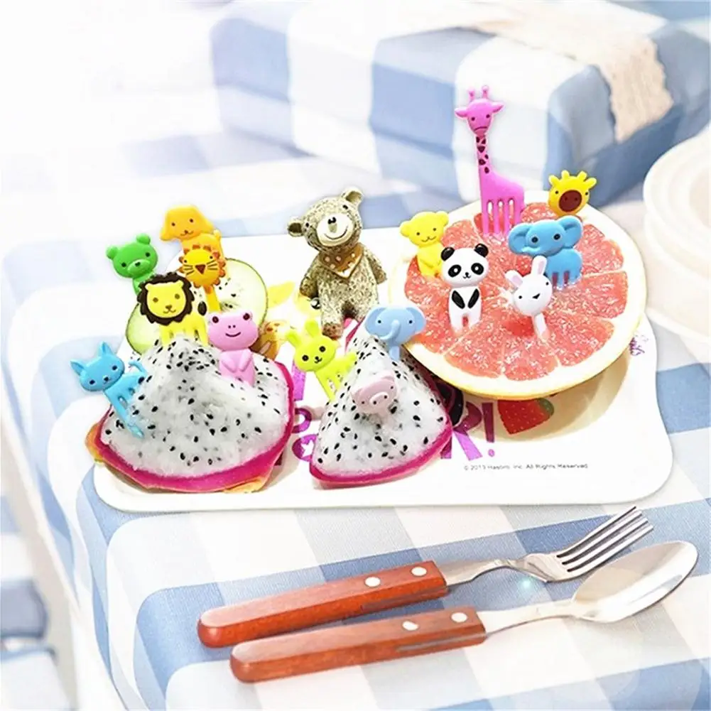 

1 Bag Of Bento Sticker Cute Mini Fruit Fork Creative Decoration Sticker For Children