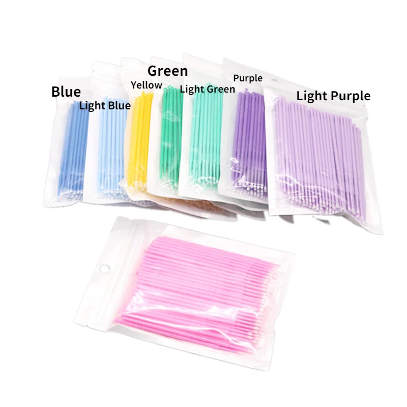 

100 PCS Disposable Makeup Cotton Swab Mini Individual Lash Applicators Mascara Brushes Eyelash Extension for Maquillaje Makeup