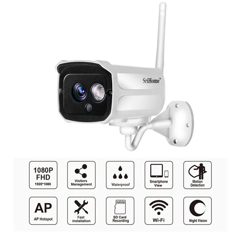 Беспроводная камера видеонаблюдения Sricam SH024 1080P Wi Fi IP 2 МП водонепроницаемая