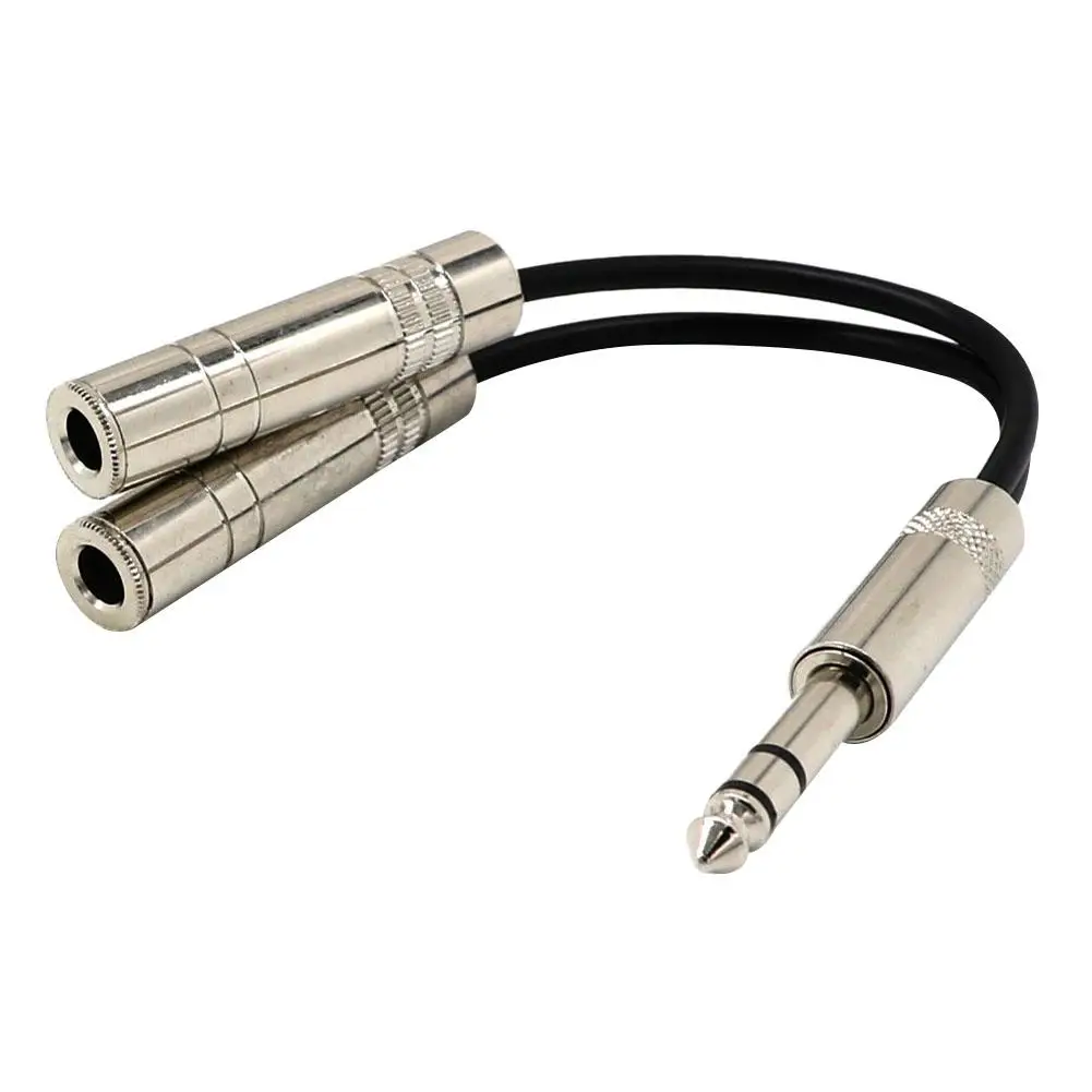 0.2m 6.35mm Jack Stereo Splitter Cable Skillful Manufacture Superior Quality 2X 1/4 inch Female Audio Adapter Cord |