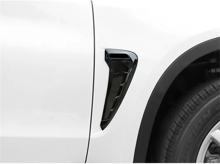 2 шт. Черный Хром ABS боковое крыло воздушный поток Впускное отверстие крышка