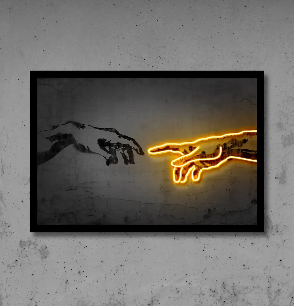 

One Piece Creation of Adam Neon Lights Posters Pictures HD Canvas Wall Art Home Decor Paintings Living Room Bedroom Decoration