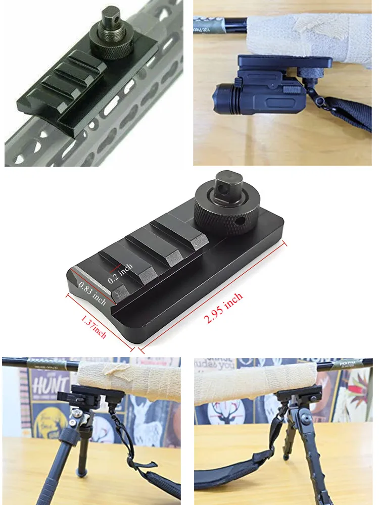 Wholesale Lots Bipod Sling Swivel Stud to 20mm Picatinny Weaver Rail Adapter 