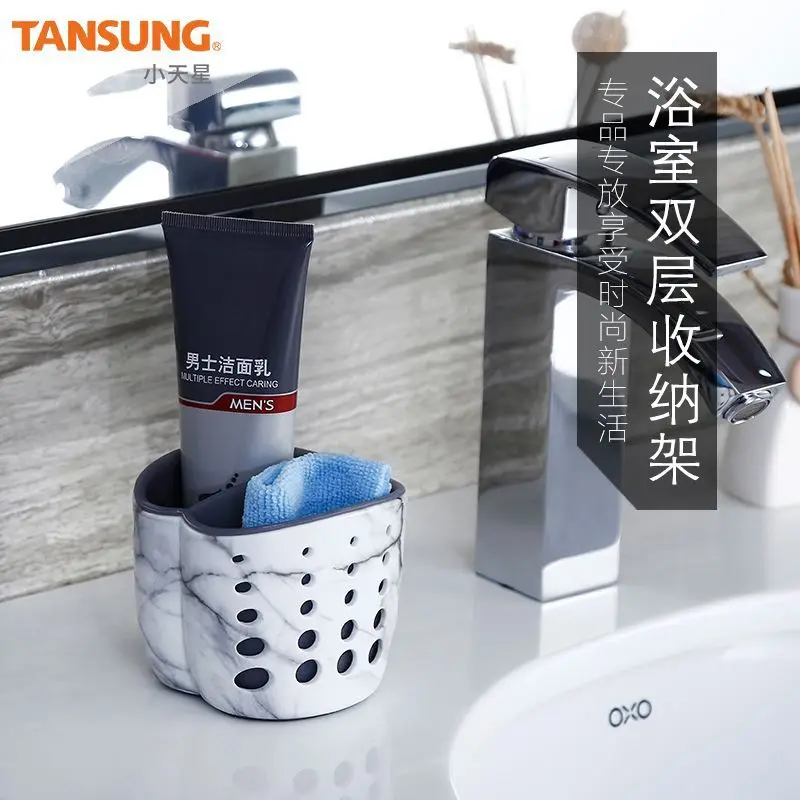 2 шт. пластиковые полки на присоске для ванной комнаты|Держатели чашек и стаканов|