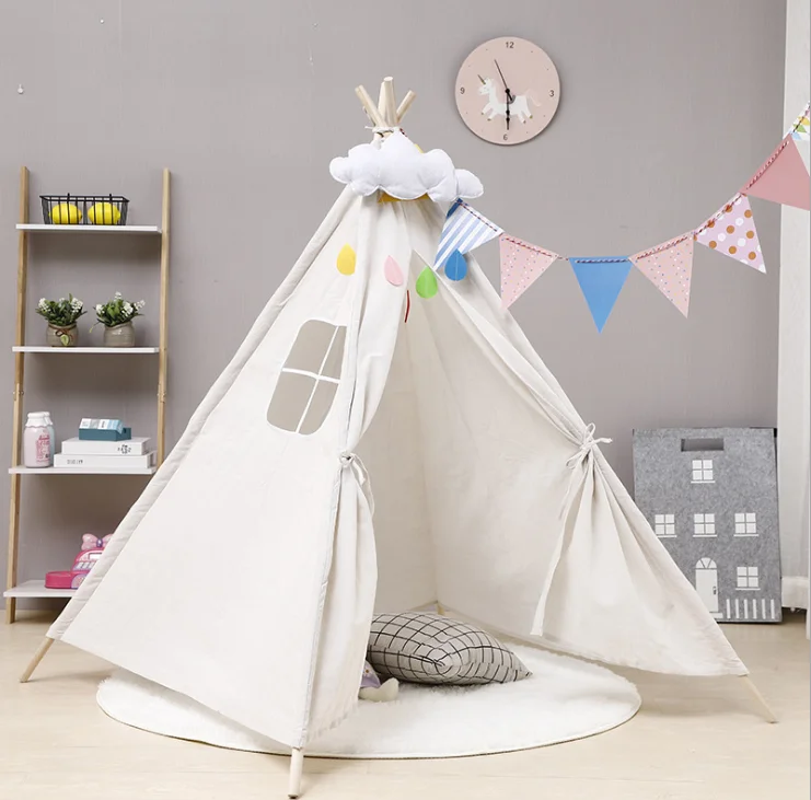 1 35 м большой Unbleached холст дом Tipi тент Портативный детская палатка индийский