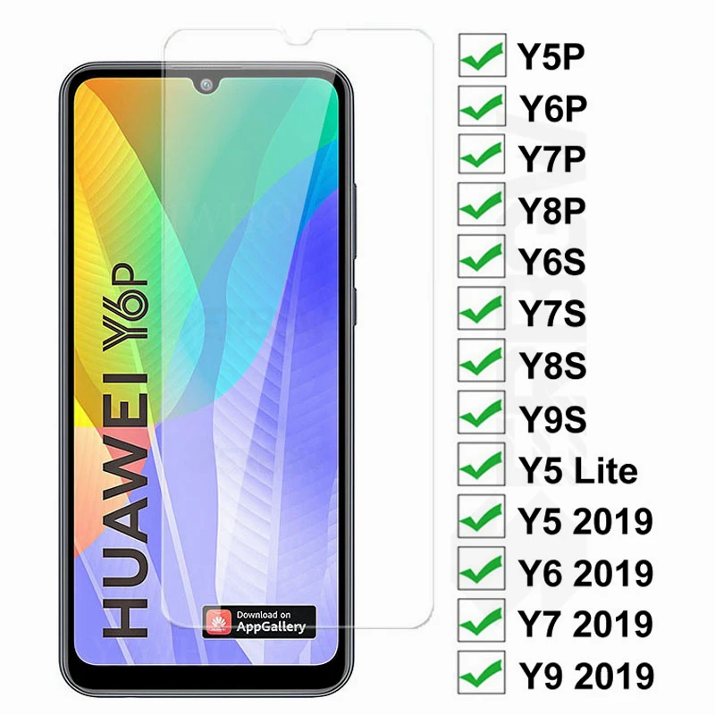 Защитное стекло 9D для Huawei Y5P Y6P Y7P Y8P Y6S Y7S Y8S Y9S защита экрана Y5 Y6 Y7 Pro Y9 Prime 2019 пленка из