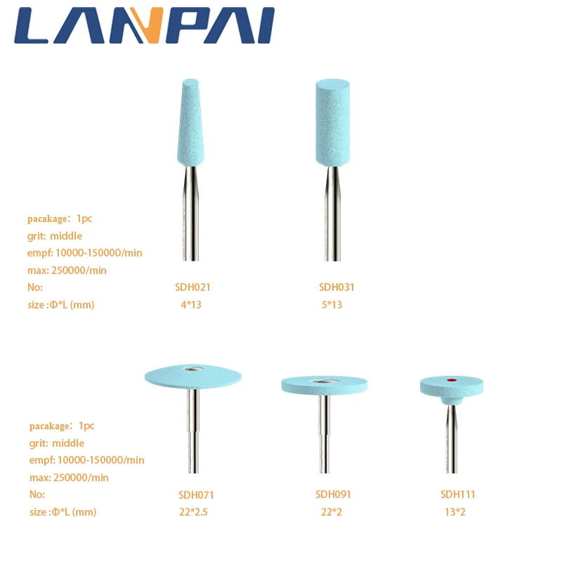 1 шт. керамическая алмазная шлифовальная машина Lanpai для полировки зубов